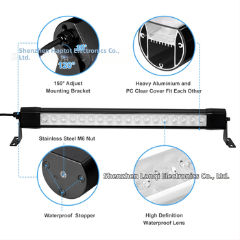 Nástenné LED svietidlo, vhodné do exteriéru, 18 LED diód, IP67, stmievateľné, 600 × 65 × 110 mm, 2200 – 6000 K, 1800 lm, uhol vyžarovania 120°, viacnapäťový vstup 24/120/220 V