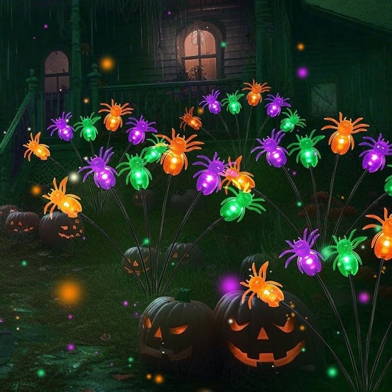 Vanjska vodootporna solarna svjetiljka u obliku pauka – Halloween dekoracija, strašna atmosfera, svjetiljka za tlo