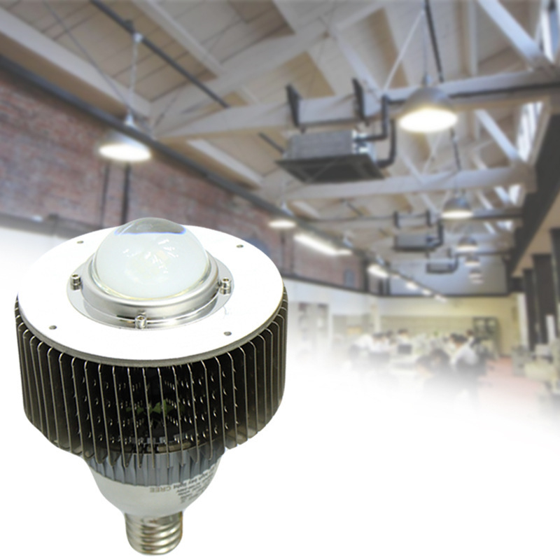 LED крушка лампа за фермерски работилници, 100W/120W, 15000 lm, IP54, димер, интелигентно управление, E27/E26/E39/E40 база, 60°/90°/120° лъч, CRI 80–90, алуминиево тяло, PC абажур, с датчик движение