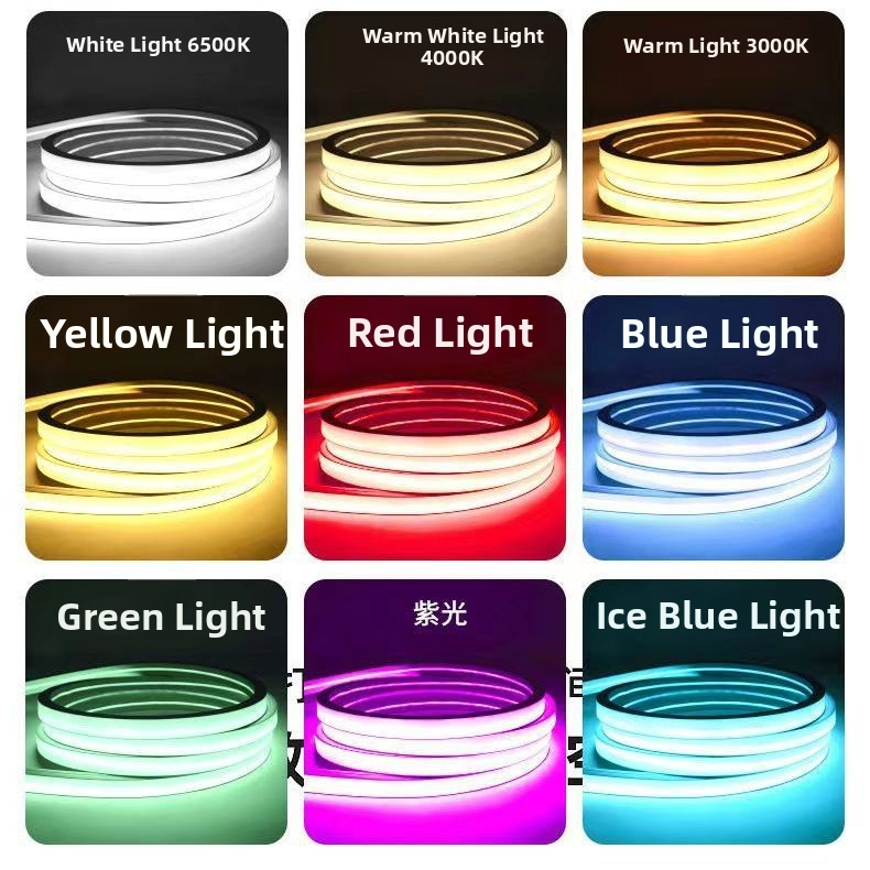 24V силиконова LED лента, вградена, гъвкава, водоустойчива, огъваща се линейна светлина