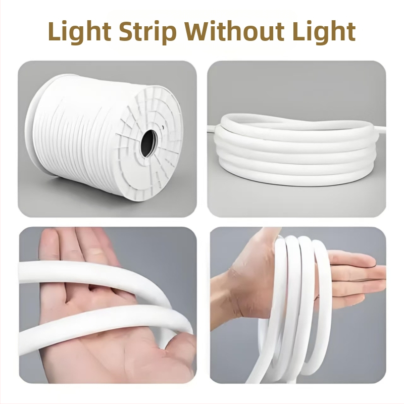 220V LED лента с висока яркост, 360° кръгла, гъвкава, външна водоустойчива декоративна подсветка за инженерни обекти