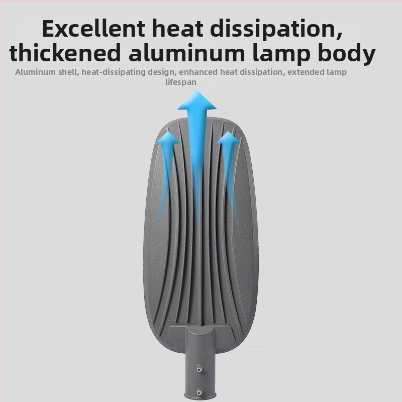 DOB γραμμικός LED φωτιστής δρόμου κεφαλή 200W, εξωτερικός φωτισμός υψηλής ισχύος, 13000 lm, 6000–6500K, IP65, γωνία δέσμης 120°, αλουμινένιο περίβλημα
