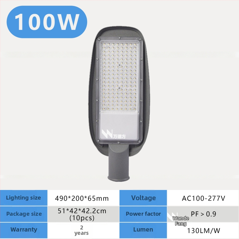DOB γραμμικός LED φωτιστής δρόμου κεφαλή 200W, εξωτερικός φωτισμός υψηλής ισχύος, 13000 lm, 6000–6500K, IP65, γωνία δέσμης 120°, αλουμινένιο περίβλημα