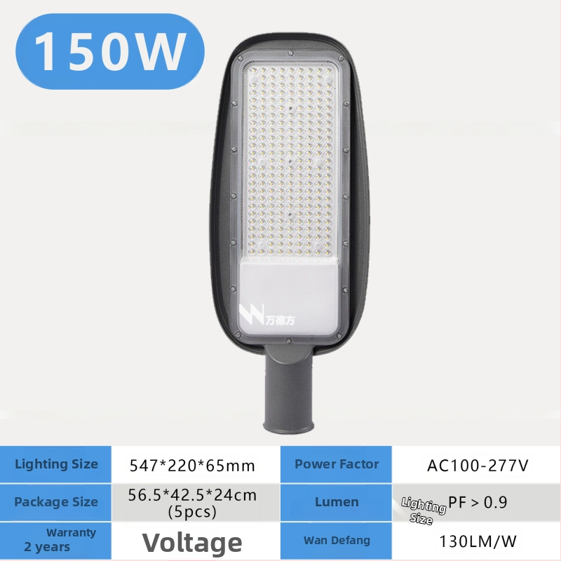 DOB γραμμικός LED φωτιστής δρόμου κεφαλή 200W, εξωτερικός φωτισμός υψηλής ισχύος, 13000 lm, 6000–6500K, IP65, γωνία δέσμης 120°, αλουμινένιο περίβλημα