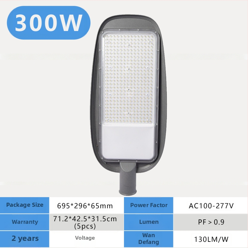 DOB γραμμικός LED φωτιστής δρόμου κεφαλή 200W, εξωτερικός φωτισμός υψηλής ισχύος, 13000 lm, 6000–6500K, IP65, γωνία δέσμης 120°, αλουμινένιο περίβλημα