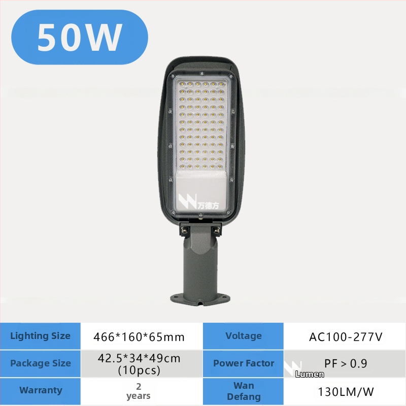 DOB γραμμικός LED φωτιστής δρόμου κεφαλή 200W, εξωτερικός φωτισμός υψηλής ισχύος, 13000 lm, 6000–6500K, IP65, γωνία δέσμης 120°, αλουμινένιο περίβλημα