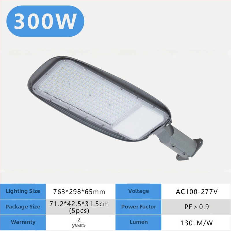 DOB γραμμικός LED φωτιστής δρόμου κεφαλή 200W, εξωτερικός φωτισμός υψηλής ισχύος, 13000 lm, 6000–6500K, IP65, γωνία δέσμης 120°, αλουμινένιο περίβλημα