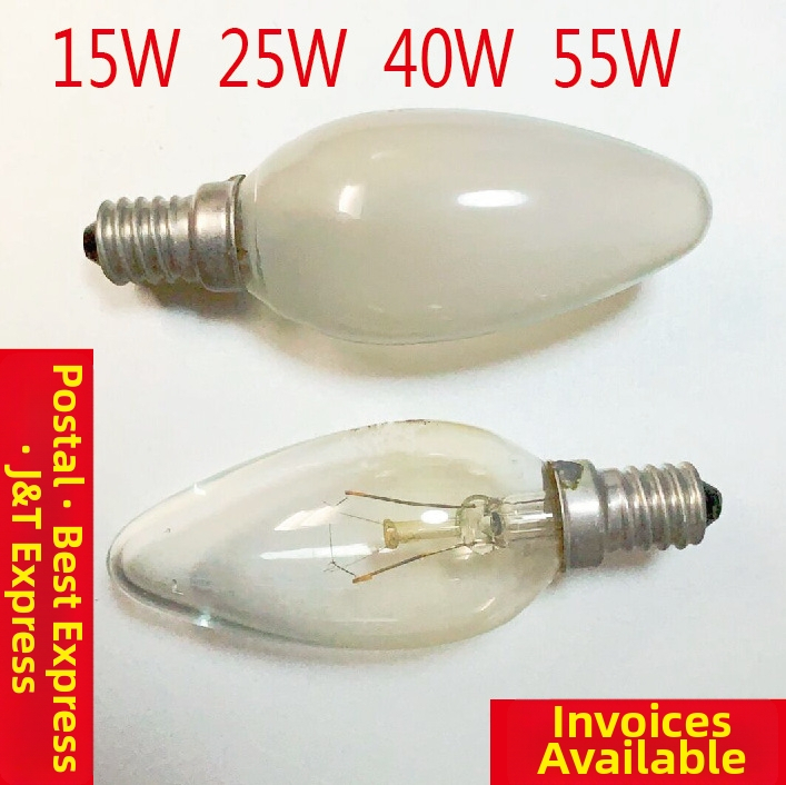 Malá žiarovka E14 v tvare sviečky, teplé žlté svetlo, 15W/25W/40W/60W, nestmievateľná, telo z hliníkovej zliatiny, domáci krištáľový luster