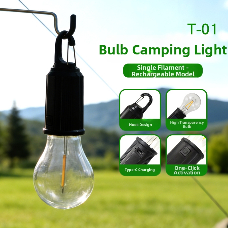 Solárne kempingové svetlo, nabíjateľná lampa v retro štýle s teplou LED volfrámovou žiarovkou, núdzové vonkajšie svetlo
