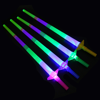 Baston telescopic LED cu efect de flash pentru concerte, cu patru secții și LED electronic încorporat