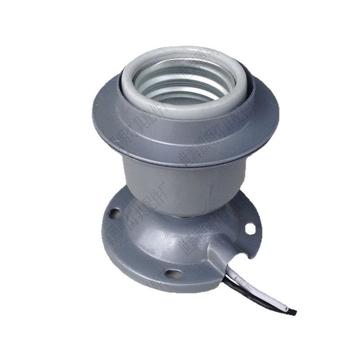 Suport lampă din aluminiu turnat E27/E40 – tip industrial/minier, impermeabil, pentru exterior, sere și iluminat agricol