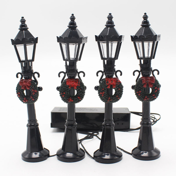 Božićna mini ulična lampa, realističan ukrasni predmet za božićnu uličnu scenu