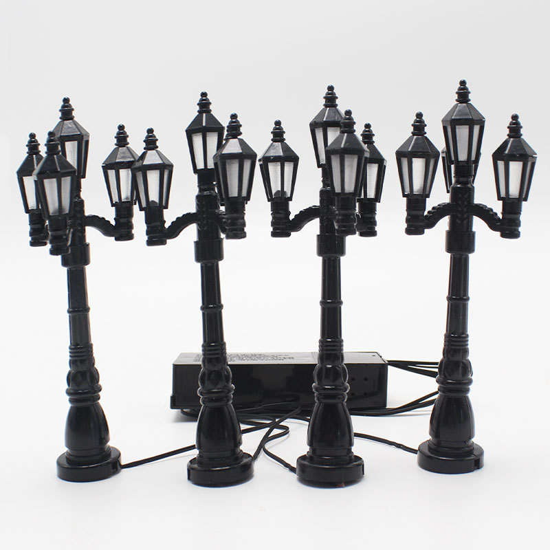 Božićna mini ulična lampa, realističan ukrasni predmet za božićnu uličnu scenu