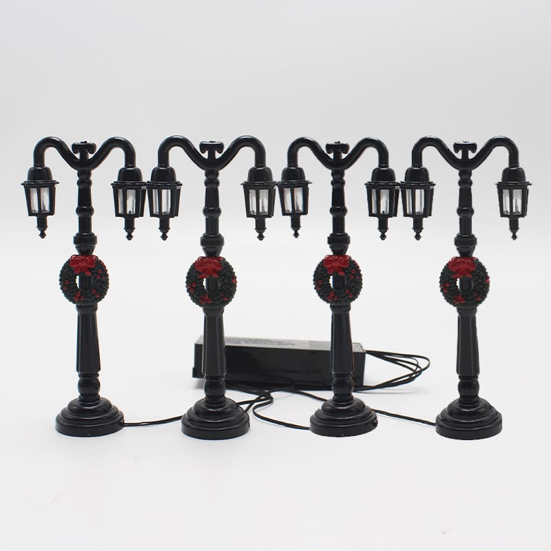 Božićna mini ulična lampa, realističan ukrasni predmet za božićnu uličnu scenu