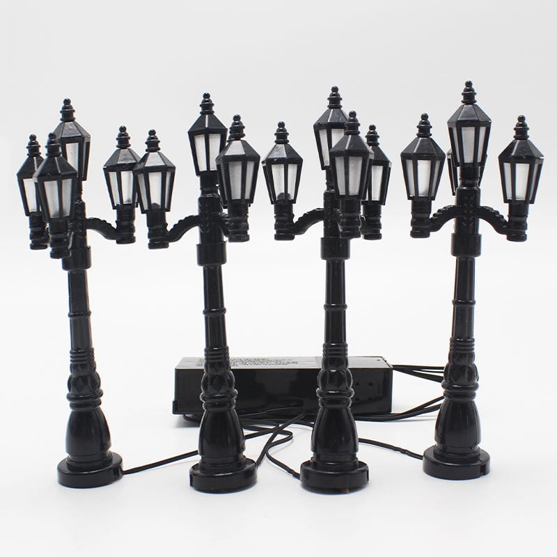 Božićna mini ulična lampa, realističan ukrasni predmet za božićnu uličnu scenu
