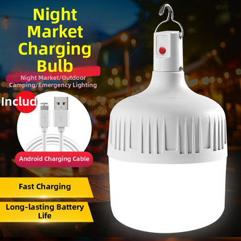 Nabíjateľná LED žiarovka so vstavanou batériou, pätica E14, 600 lm, 170° vyžarovanie, vodeodolná IP42, vonkajšie núdzové svetlo, úsporné, na výstavy