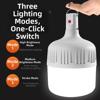 Nabíjateľná LED žiarovka so vstavanou batériou, pätica E14, 600 lm, 170° vyžarovanie, vodeodolná IP42, vonkajšie núdzové svetlo, úsporné, na výstavy