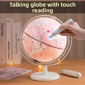 Διαδραστική γεωσφαίρα για παιδιά με φωνητική ανάγνωση και περιστροφή — εκπαιδευτικό δώρο για μαθητές