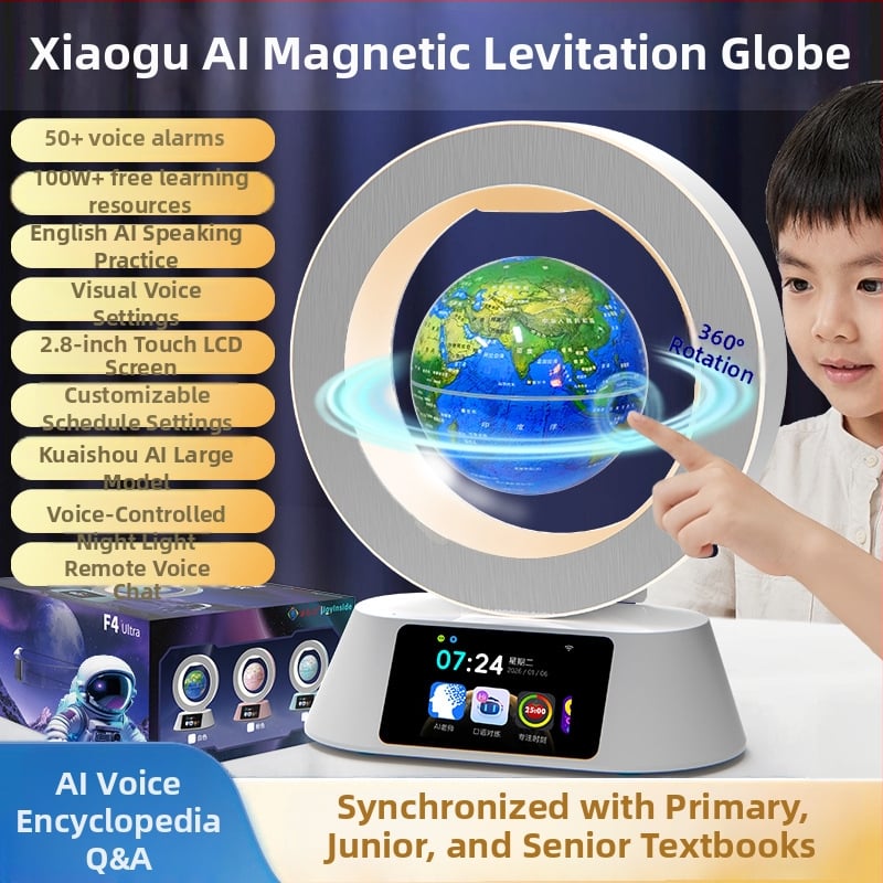 4-inčni globus s magnetskom levitacijom i AI pametnim zaslonom na dodir, edukativna igračka za uzrast 6–14 godina