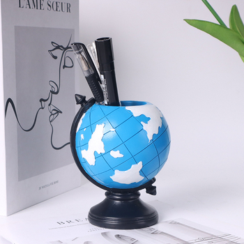 Ornament de birou din rășină în formă de glob, stil modern minimalist, decor creativ și distractiv pentru birou