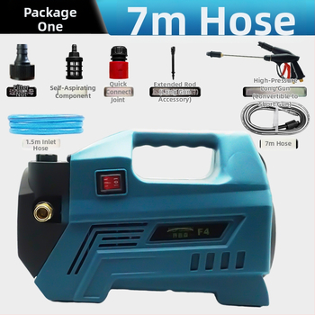 Vysokotlakový čistič auta F4 220V pre domácnosť, nastaviteľný tlak, 3200W, samonasávací, dvojité použitie