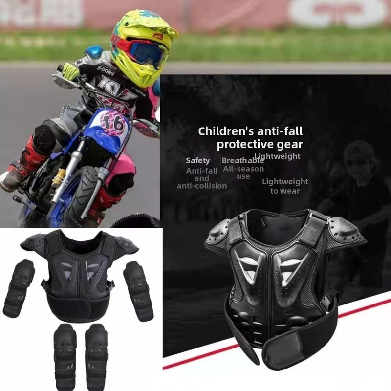Sada detských ochranných motocyklových pomôcok – chrániče kolien a lakťov