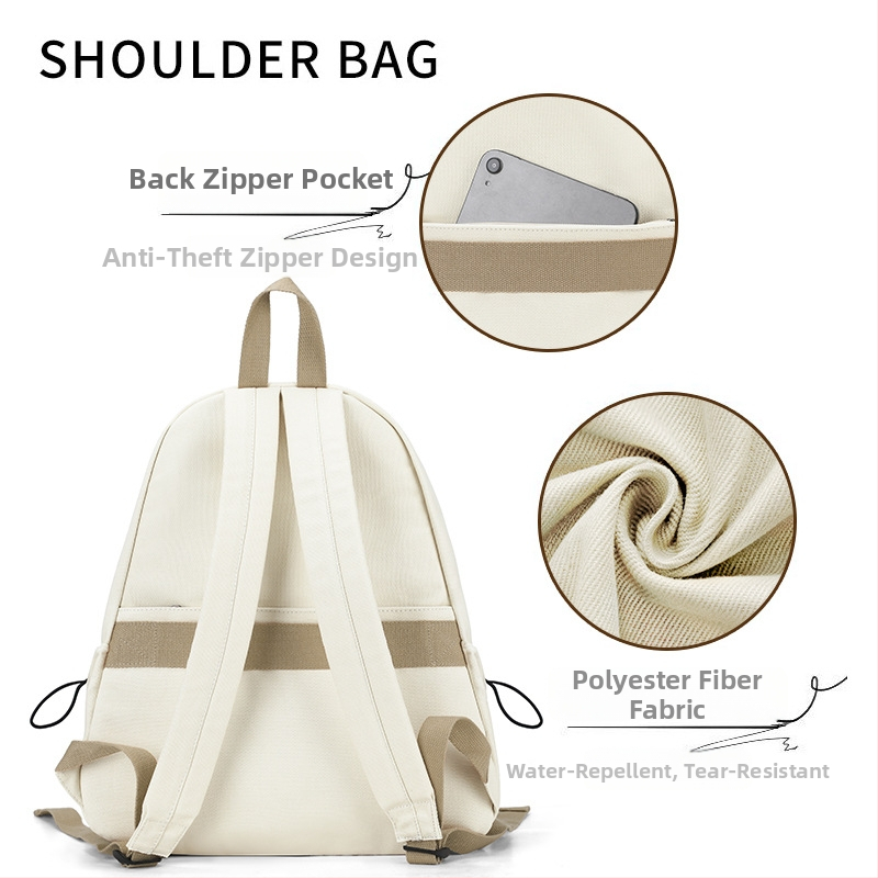 Dámsky módny batoh s veľkou kapacitou, školská taška pre študentky, ležérny mestský štýl, nylon, 20–35 l, zmestí sa na 14-palcový notebook