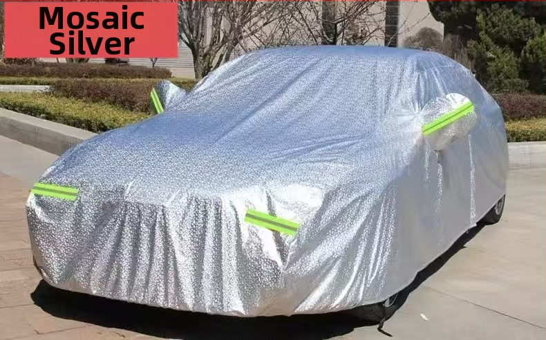 Celoročná plachta na auto s hliníkovou fóliou proti slnku, plná ochrana, ochrana pred slnkom a dažďom, tepelná izolácia, hrubý prachotesný kryt