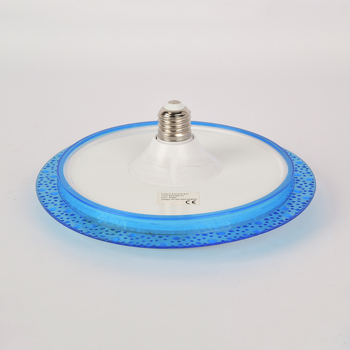 LED UFO οροφής με μπλε άκρη και PC σκιά, στρογγυλή, για οικία και επαγγελματική χρήση