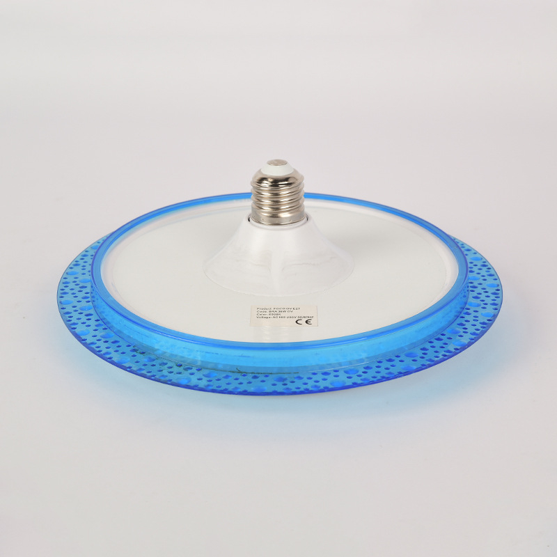 LED UFO οροφής με μπλε άκρη και PC σκιά, στρογγυλή, για οικία και επαγγελματική χρήση