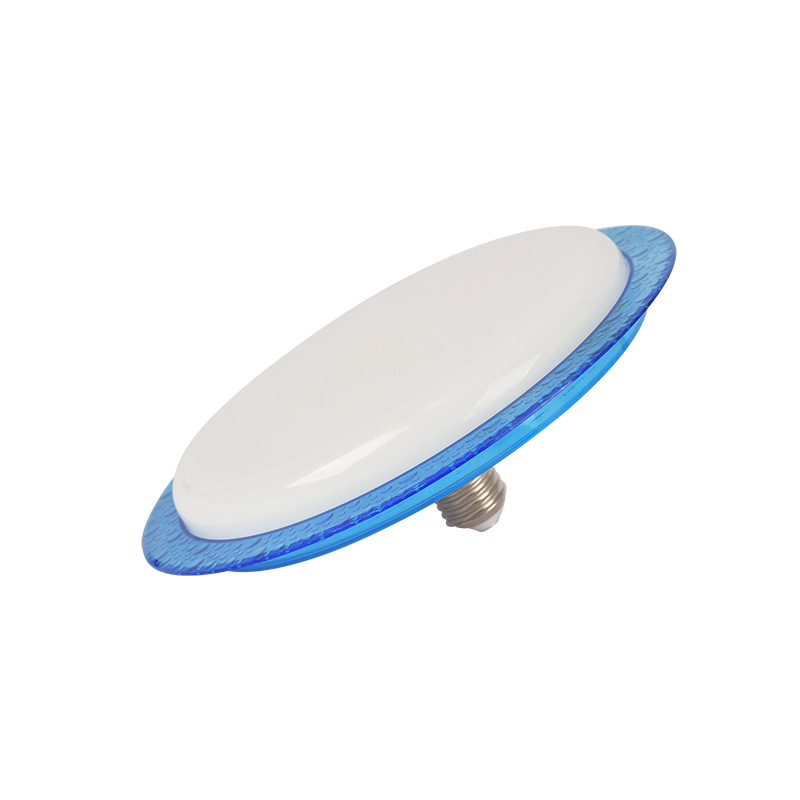 LED UFO οροφής με μπλε άκρη και PC σκιά, στρογγυλή, για οικία και επαγγελματική χρήση