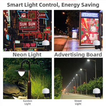 Vonkajšia pouličná lampa 220V so senzorom svetla a inteligentným automatickým ovládaním svetla
