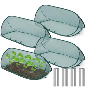Plasă împotriva insectelor și păsărilor pentru grădină cu plante în ghivece