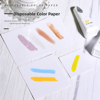 Papier na miešanie farieb na nechtové umenie, vodeodolný a olejoodolný, zahustený, trhací, obojstranný, jednorazový lepiaci papier na miešanie gélových farieb, multifunkčný maliarsky list