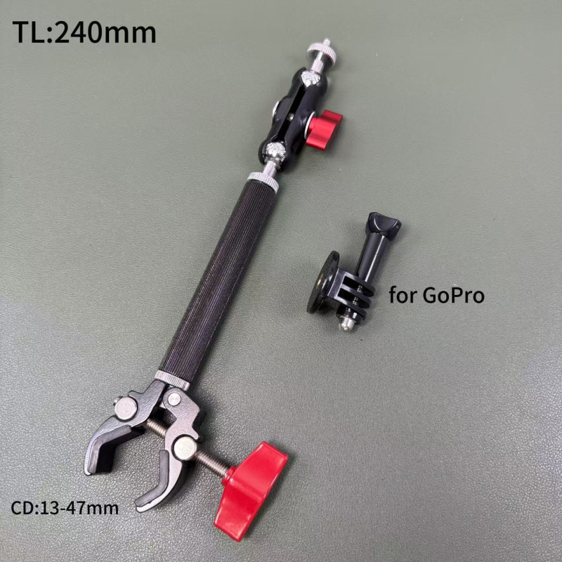 Držač za motocikl DJI 360 akcijska kamera s kliještom i aluminijskim produžnim štapom