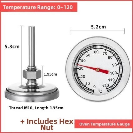 Bimetalový teplomer do rúry a grilu, 0 – 120 °C