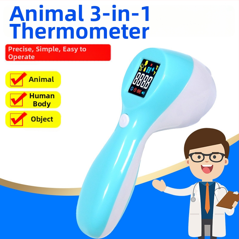 Infracrveni veterinarski termometar za životinje — mačke, psi, konji, krave, ovce i svinje — termometar-pištolj
