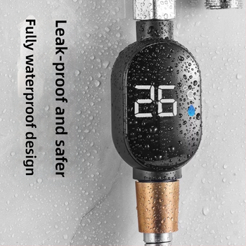 LED sprchový teplomer s ukazovateľom teploty vody, univerzálny inteligentný monitor teploty 4 v 1, digitálny displej pre detskú sprchu, odolný voči obareniu