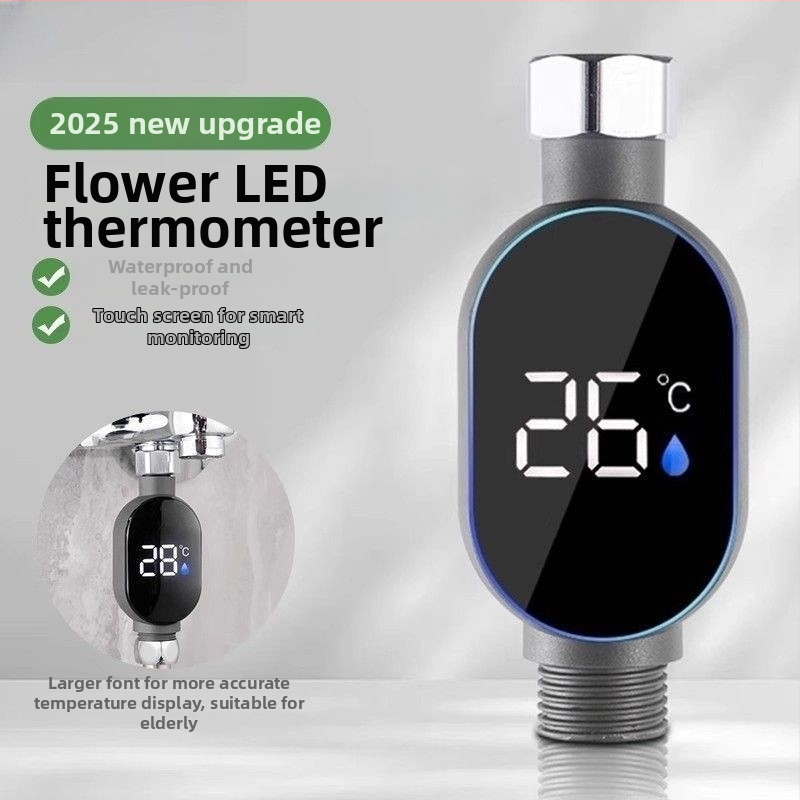 LED sprchový teplomer s ukazovateľom teploty vody, univerzálny inteligentný monitor teploty 4 v 1, digitálny displej pre detskú sprchu, odolný voči obareniu