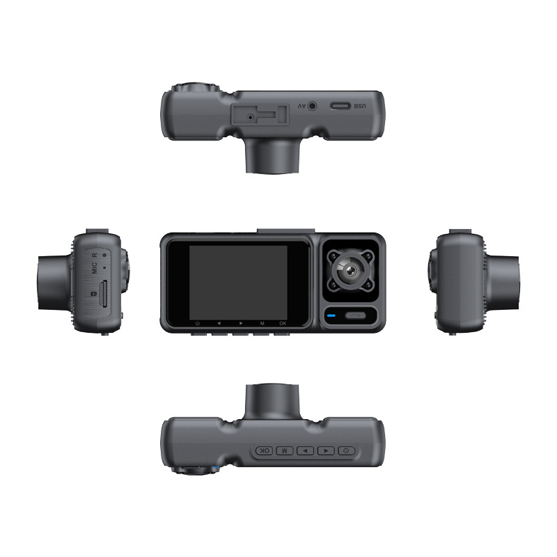 4K automobil dash cam sa tri leće: prednja, unutarnja i stražnja kamera, bežično povezivanje s mobitelom i nadzor parkiranja