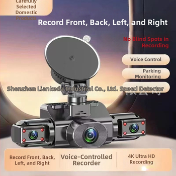 Ultra HD nočná kamera do auta s 360° panoramatickým pohľadom, štyrmi objektívmi a hlasovým ovládaním