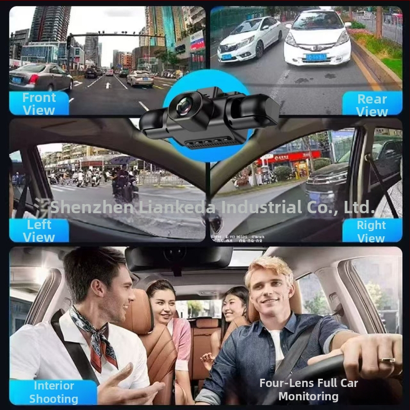 Ultra HD nočná kamera do auta s 360° panoramatickým pohľadom, štyrmi objektívmi a hlasovým ovládaním