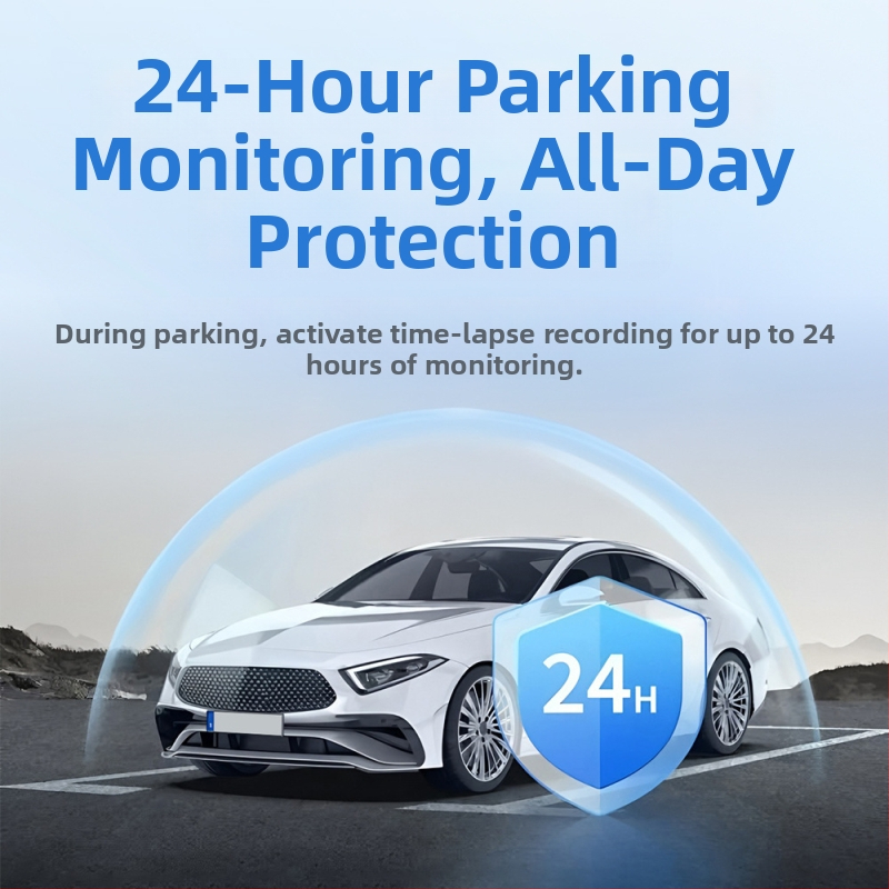 4K Wi-Fi palubná kamera s duálnym nahrávaním vpredu aj vzadu, 24-hodinový monitoring parkovania