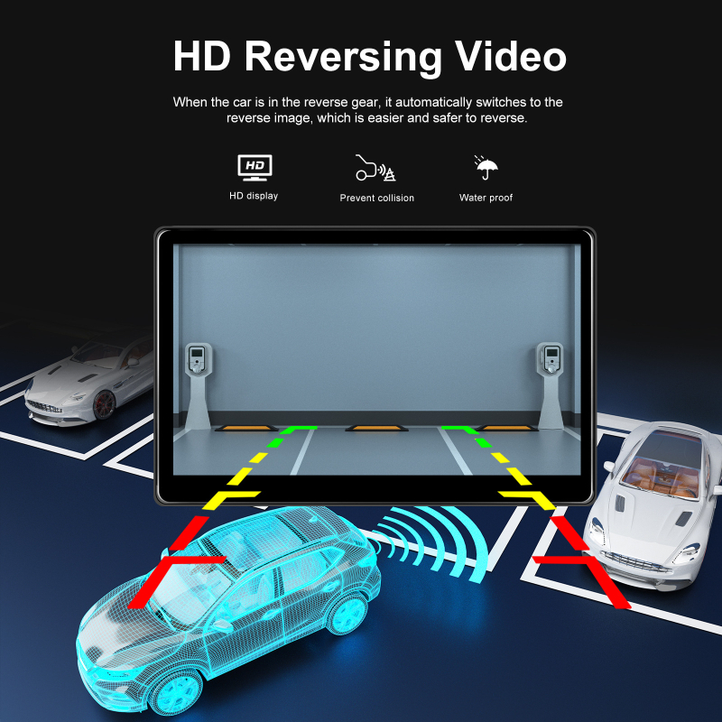 Οθόνη πλοήγησης αυτοκινήτου CarPlay 10,1 ιντσών για κεντρική κονσόλα με HD κάμερα οπισθοπορείας