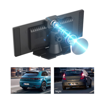 Κάμερα οδήγησης 10,25 ιντσών με πλοήγηση CarPlay и φορητή οθόνη — HD καταγραφή