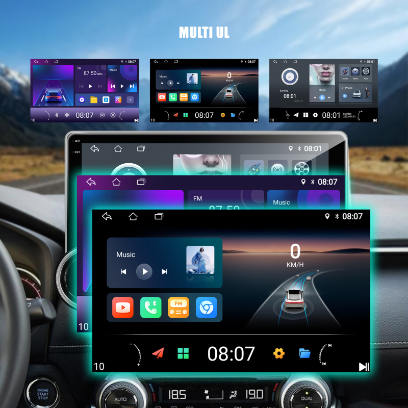 10,1-inčni Android navigacijski sustav za auto s MP5 playerom, bežičnim CarPlayem i dvostrukim knobom