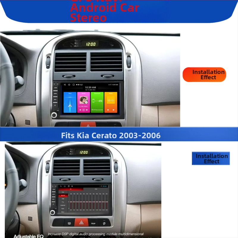 Navigačný systém Kia pre automobily s Androidom, GPS, CarPlay a stredovou konzolou, 7-palcový IPS displej