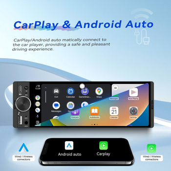 6,28-inčni MP5 player za automobil s bežičnim CarPlayom, Android Auto, Bluetoothom i navigacijskim zaslonom