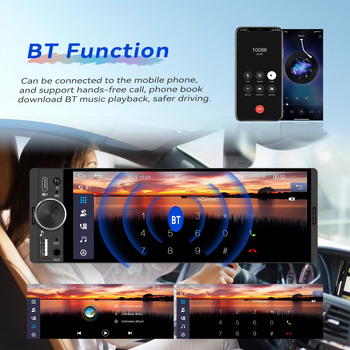 6,28-inčni MP5 player za automobil s bežičnim CarPlayom, Android Auto, Bluetoothom i navigacijskim zaslonom