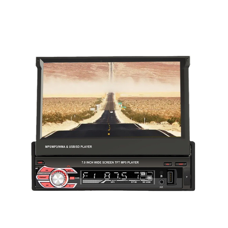 Univerzális autós MP5 lejátszó 7 hüvelykes teleszkópos kijelzővel, GPS navigáció, USB-port, rádió és Bluetooth 9601